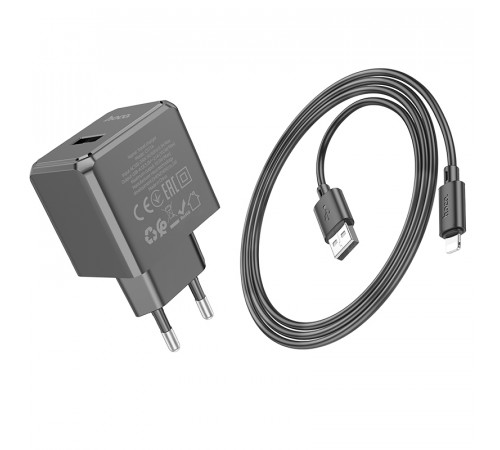 Мережевий зарядний пристрій Hoco CS11A Ocean 2.1A Lightning