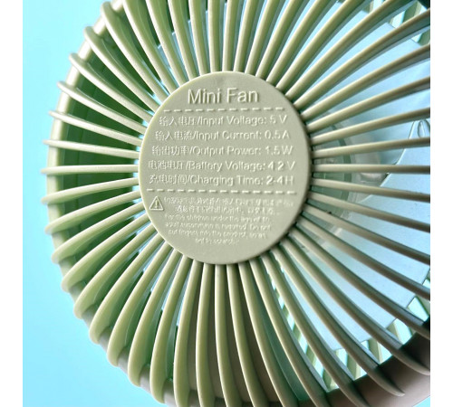 Вентилятор ZB103 Mini Led (з вбуд. акум.) (16,0см)