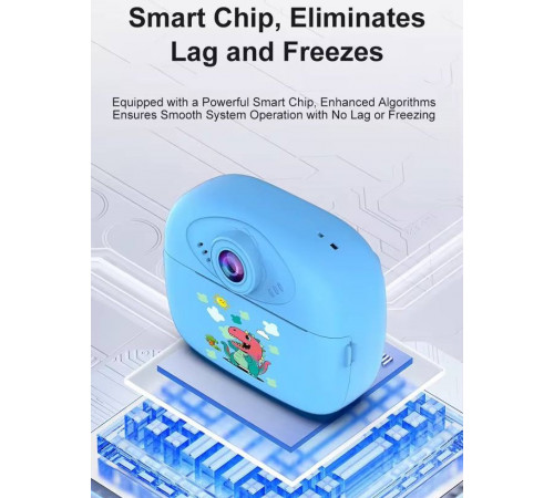 Дитяча фотокамера Звірятки AM300 із функцією друку та з фронтальною камерою