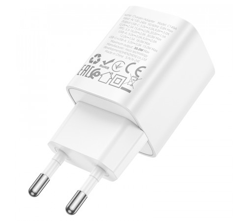 Мережевий зарядний пристрій Hoco C149A Charm PD30W+QC3.0