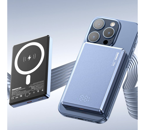 УМБ Power Bank Remax RPP-109 Vocard Pro Series Magnetic 10000mAh PD20W з  бездротовою зарядкою