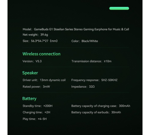 Бездротові навушники Remax GameBuds G1 Steelian Series Stereo Gaming