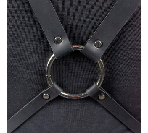 Шкіряний фартух Daddy Smoke чорний