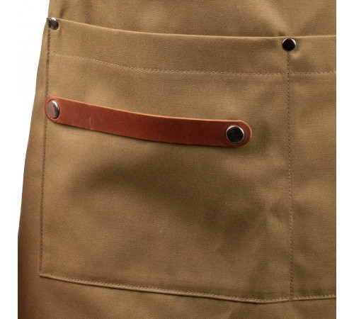 Кухарський фартух Daddy Smoke із тканини бежевий