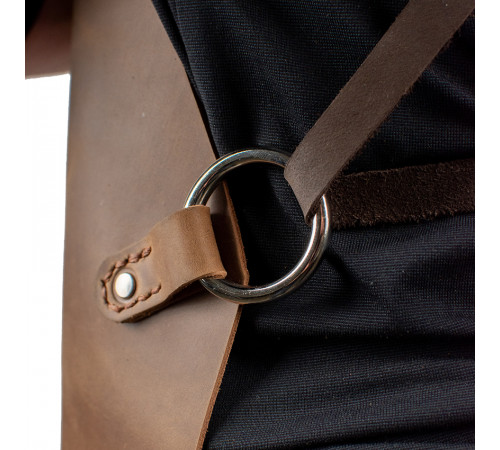 Шкіряний фартух Daddy Smoke світло-коричневий