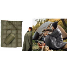 Ковдра, теплоізольована похідна ковдра, для пішого туризму ЧОРНИЙ І ЗЕЛЕНИЙ-8--9 (15)