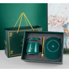 Чашка Кружка з підігрівом від Мережі ПОДАРУНКОВИЙ НАБІР БІЛА І РОЖОВА Cup XL-999 (30)