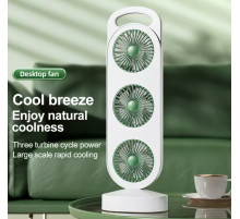 Триголовковий вентилятор USB Перезаряджається Three head fan LY-856 (50)