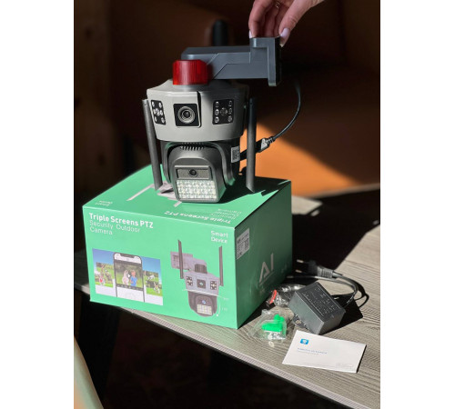 360 Камера SD39-4G ЧОРНА SIM CARTA 4G Solar ptz 6MP camera ¶app:v380pro (20)
