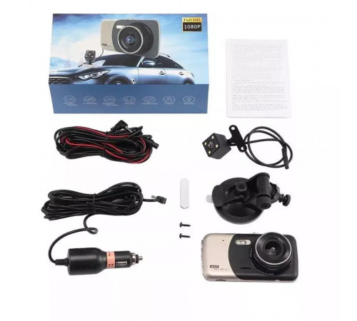 Відеореєстратор з подвійним об'єктивом Fhd P, 4 дюйми, 1080 дюйми, з нічним баченням (50)