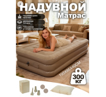 Надувний МАТРАС односпальний з електронним насосом та Подушки airbed 190*100*40 XL-1581 (3)