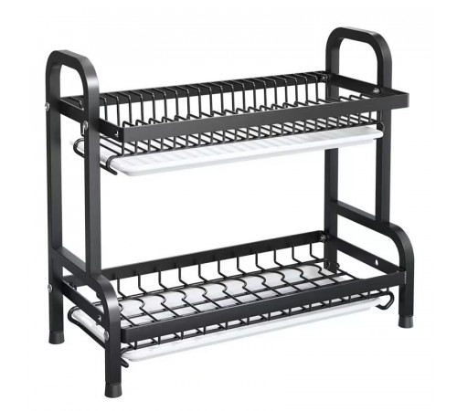 Сушарка,стійка для сушіння полиця для зберігання Double layered bowl rack "¶LY-620" (10)