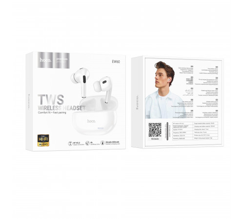 Бездротові навушники TWS HOCO EW60 Norman White (6942007613262)