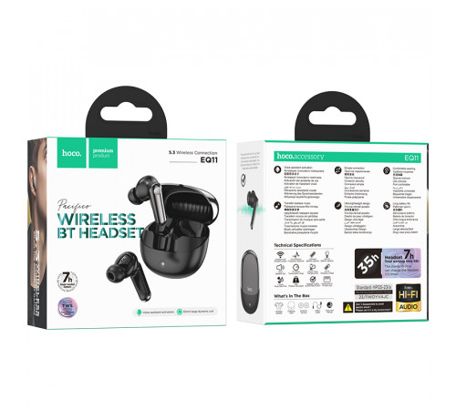 Бездротові навушники TWS HOCO EQ11 Pacifico Black (6942007618717)