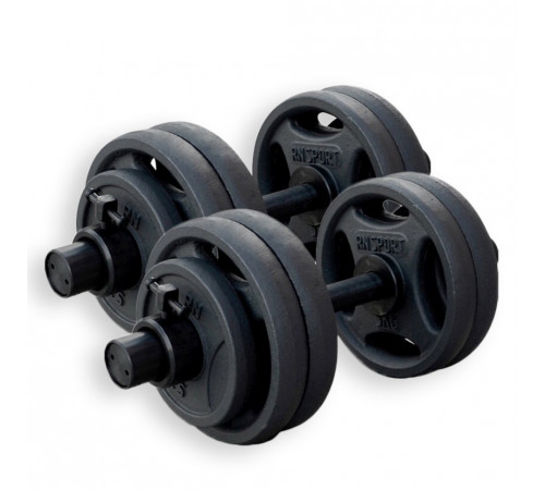 Проф. скамья для жима RN-Sport Black Rock + Гантели олимпийские RN-Sport по 31 кг металлические