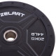 Бамперные диски для кроссфита Bumper Plates резиновые d-51мм Zelart TA-2258-20 20кг (d-45см,черный)