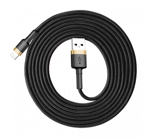 Кабель Baseus Cafule Cable USB For iP 2A 3m Gold+Black (CALKLF-RV1)