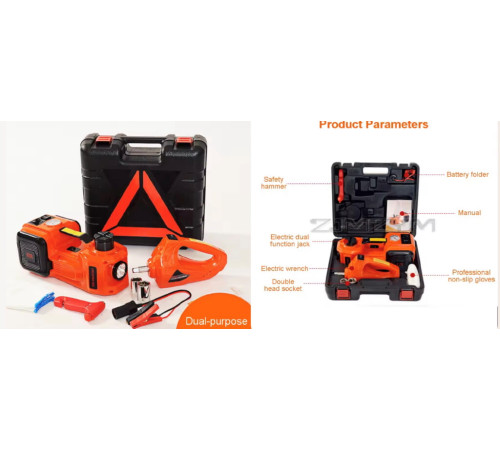 ДОМКРАТ 5 тонн 4 в 1 фотоэлектрический гидравлический С 12 В с насосом  lifting jack	5317   (3)
