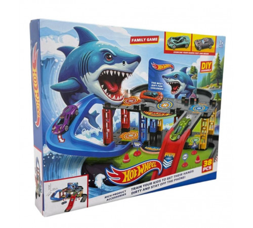 Траса з гірками та паркінгом Hot Wheels 38 деталей T876-11 (48 шт)