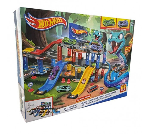 Траса з гірками та паркінгом Hot Wheels 65 деталей T876-15 (24 шт)