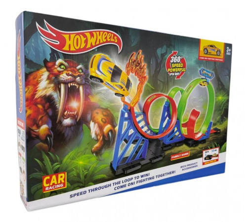 Траса Hot Wheels 6604 – Looping Track із трьома кільцями та стартом 6604 (36 шт)