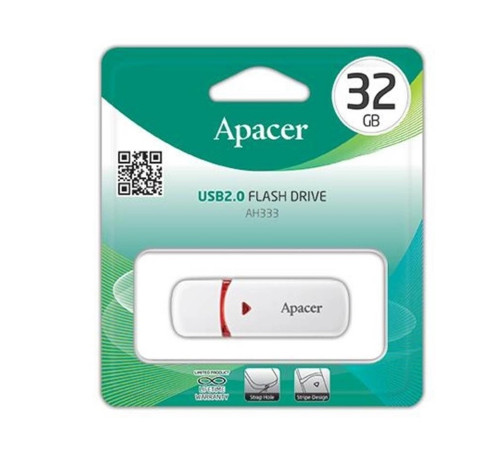 Флеш-накопичувач Apacer USB 2.0 AH333 32Gb White (AP32GAH333W-1)