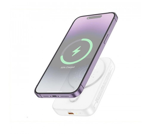Зовнішній акумулятор HOCO J117A Esteem PD20W magnetic power bank(10000mAh) White (6942007605830)