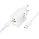 Мережевий зарядний пристрій з кабелем BOROFONE BN27 Fuente PD20W+QC3.0 charger set (C to C) (EU) White (6941991120282)