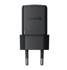 Мережевий зарядний пристрій з кабелем Baseus Palm Fast Charger 1C 20W EU Cluster Black (with Baseus  Cable USB-C to USB-C 60W ) 1m Cluster Blac (P10111602113-01)