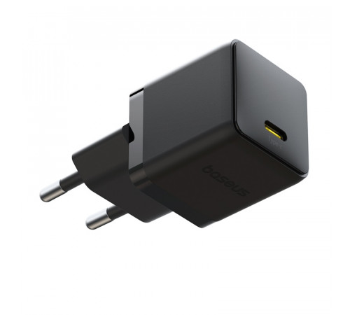 Мережевий зарядний пристрій з кабелем Baseus Palm Fast Charger 1C 20W EU Cluster Black (with Baseus  Cable USB-C to USB-C 60W ) 1m Cluster Blac (P10111602113-01)