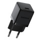 Мережевий зарядний пристрій з кабелем Baseus Palm Fast Charger 1C 20W EU Cluster Black (with Baseus  Cable USB-C to USB-C 60W ) 1m Cluster Blac (P10111602113-01)