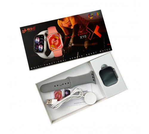 Смарт-годинник W&O X10 46mm. 240 mAh. Amoled+IP67 Silver (WOX10SI)