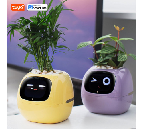 Інтерактивний розумний горщик для рослин Ivy Smart Planter Tuya AI, Purple (ISPTAPR)