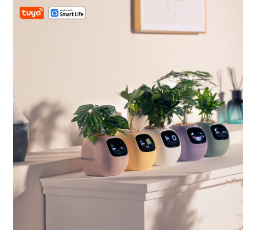 Інтерактивний розумний горщик для рослин Ivy Smart Planter Tuya AI, Purple (ISPTAPR)