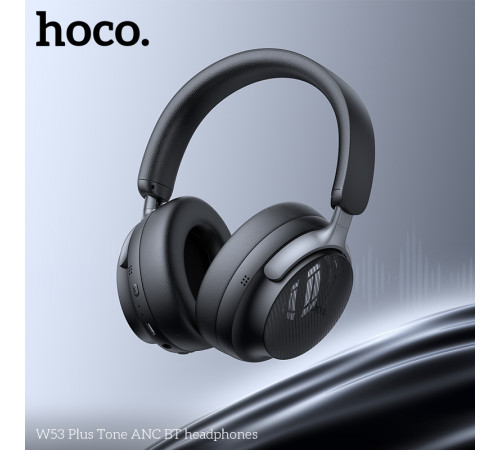 Бездротові накладні навушники HOCO W53 Plus Tone ANC BT headphones Classic Black (6942007646604)