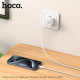 Мережевий зарядний пристрій з кабелем HOCO C146A Charm single port PD20W charger set (C to C) (EU) White (6942007630269)
