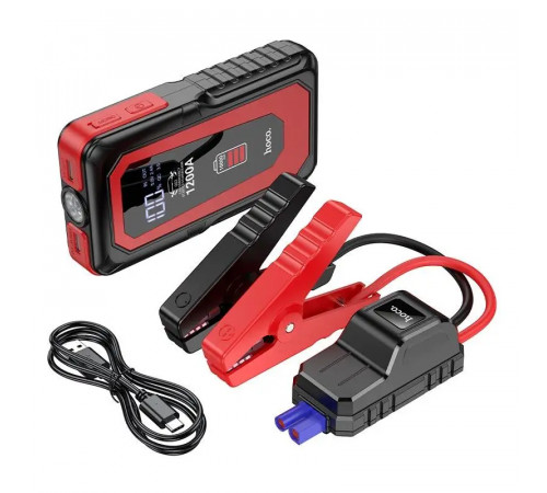 Автомобільний пуско-зарядний пристрій HOCO QS3 Victory car emergency starter power bank (10000mAh) Black (6942007635530)