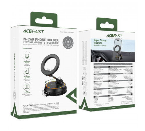 Автотримач для телефона ACEFAST D55 magnetic car holder for dashboard Black (6974316284338)