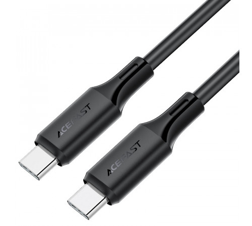Кабель ACEFAST C17-03 USB-C to USB-C silicone charging data cable Black (6974316284161)