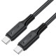 Кабель ACEFAST C17-03 USB-C to USB-C silicone charging data cable Black (6974316284161)