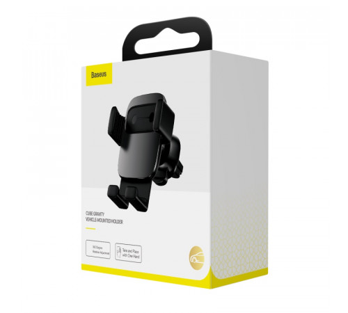 Автотримач для телефона Baseus Cube Gravity Vehicle-mounted Holder Black (SUYL-FK01)