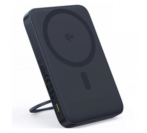 Зовнішній акумулятор Baseus PicoGo Qi2 Magnetic Power Bank with Rotatable Stand 5000mAh 20W Cosmic Black (with Simply Series Charging Cable Type-C (P10076802123-00)