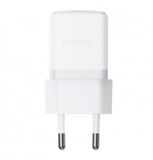 Мережевий зарядний пристрій з кабелем Baseus Palm Fast Charger 1C 20W EU Moon White (with Baseus Cable USB-C to USB-C 1m Moon White) (P10111602213-01)