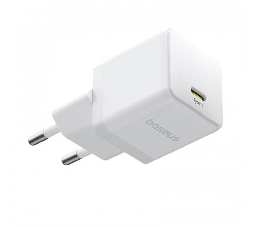 Мережевий зарядний пристрій з кабелем Baseus Palm Fast Charger 1C 20W EU Moon White (with Baseus Cable USB-C to USB-C 1m Moon White) (P10111602213-01)