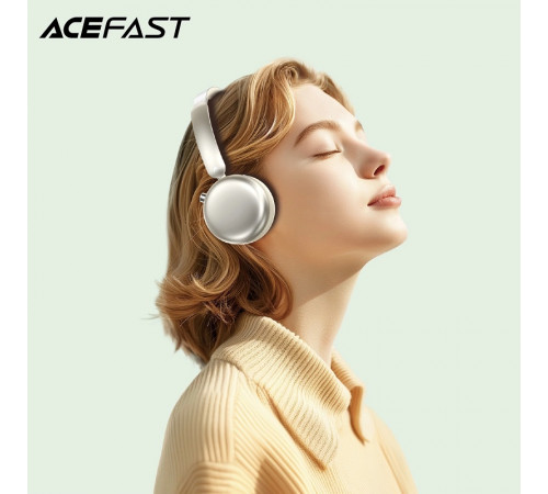 Бездротові накладні навушники ACEFAST H8 active noise cancelling wireless headset Silver (6974316284291)