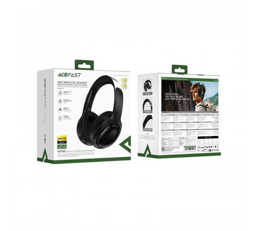 Бездротові накладні навушники ACEFAST H5 active noise cancelling wireless headset Black (6974316284277)