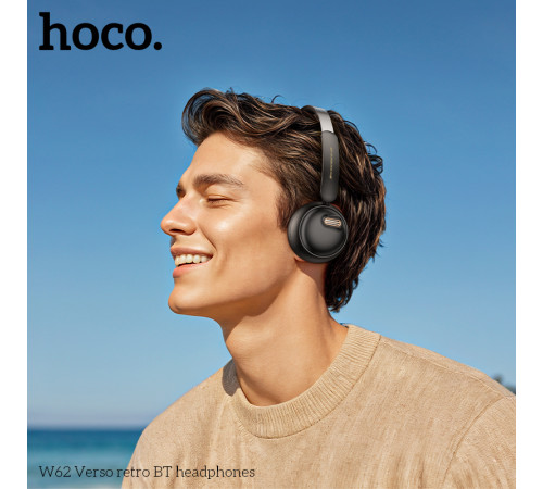 Бездротові накладні навушники HOCO W62 Verso retro BT headphones Black (6942007648127)