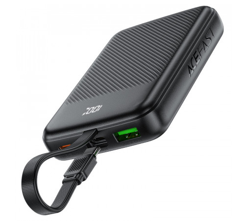 Зовнішній акумулятор ACEFAST M13 PD22.5W power bank with cable 10000mAh Black (6974316283959)