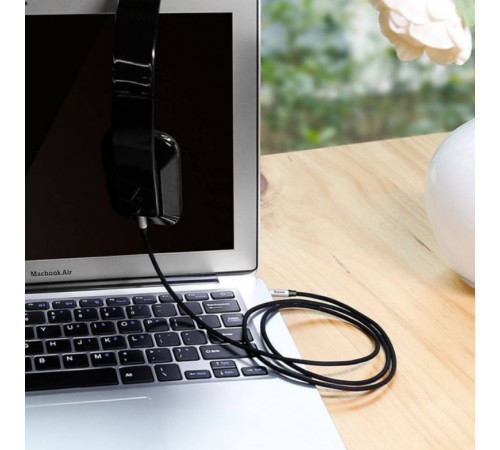 Аудіокабель Baseus M30 3.5mm male to 3.5mm male, nylon braid, 1.5m Silver+Black (CAM30-CS1)