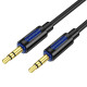Аудіокабель BOROFONE BL20 3.5mm male to 3.5mm male, silicone, 1m, Black (6941991114373)
